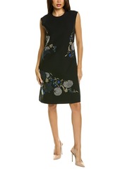 Lafayette 148 New York Keyhole Back Wool & Silk-Blend Shift Dress