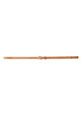 Lafayette 148 New York L-Beam Leather Skinny Belt in Copper at Nordstrom