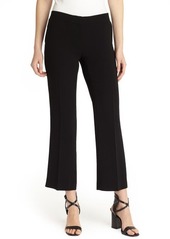 Lafayette 148 New York Manhattan Finesse Crepe Crop Flare Pants in Black at Nordstrom