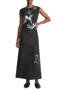 Lafayette 148 New York Metallic Floral Jacquard Dress