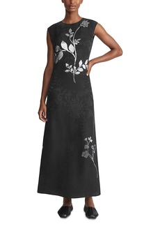 Lafayette 148 New York Metallic Floral Maxi Dress