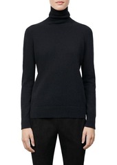 Lafayette 148 New York Metallic Trim Cashmere Turtleneck Sweater