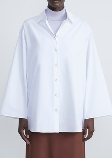 Lafayette 148 New York Oversized Button Down Shirt in White at Nordstrom Rack