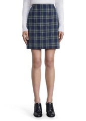 Lafayette 148 New York Plaid A-Line Miniskirt
