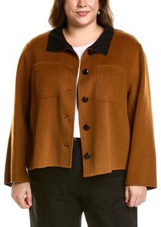 Lafayette 148 New York Plus Patch Pocket Wool & Cashmere-Blend Jacket