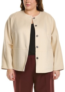 Lafayette 148 New York Plus Reversible Wool & Cashmere-Blend Jacket
