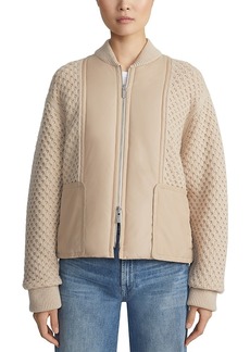 Lafayette 148 New York Reversible Knit Bomber Jacket