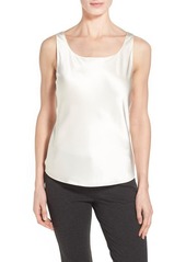 Lafayette 148 New York Charmeuse Tank in Cloud at Nordstrom