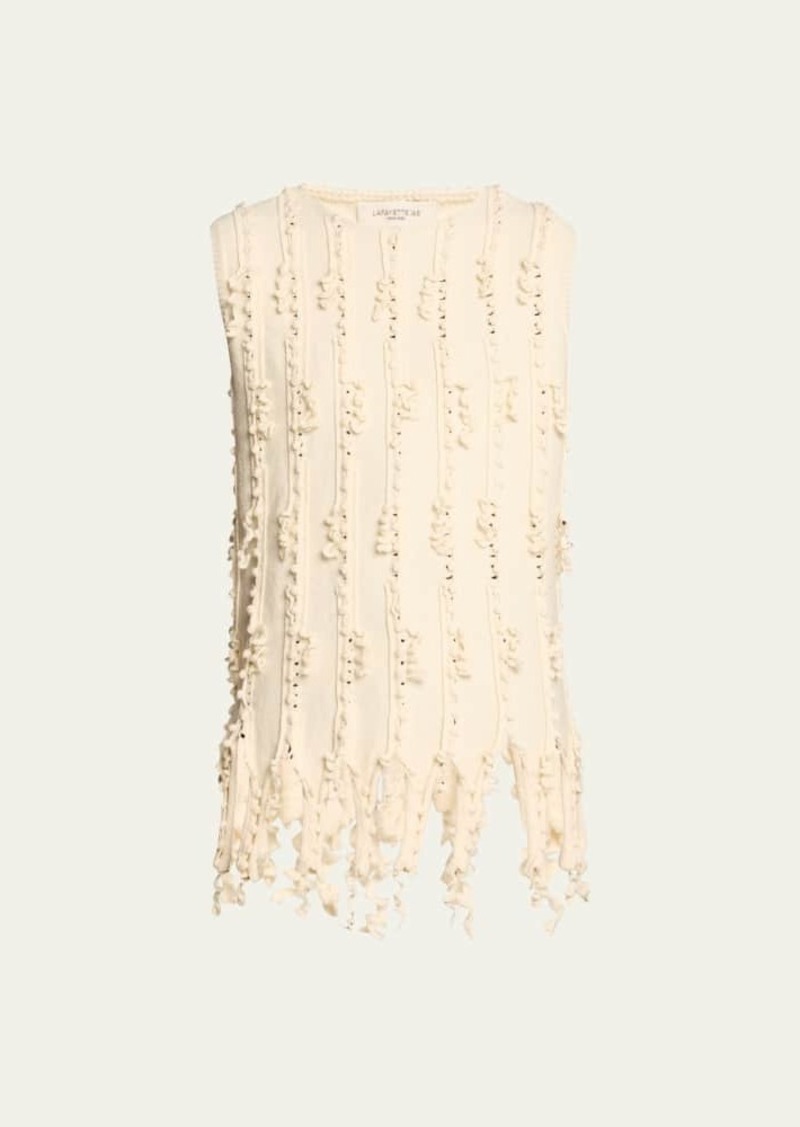 Lafayette 148 New York Sleeveless Crochet-Trim Tunic