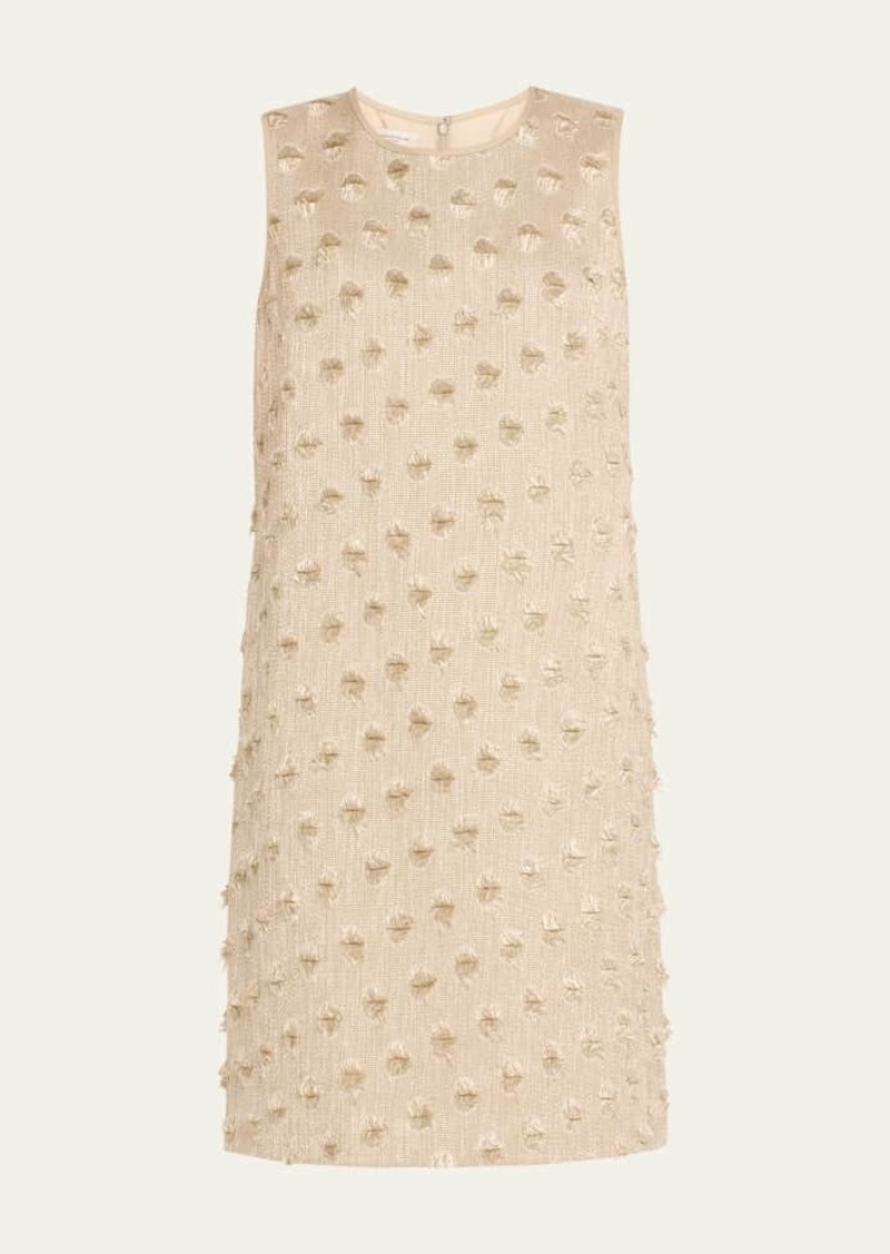 Lafayette 148 New York Sleeveless Fringe-Dot Shift Dress