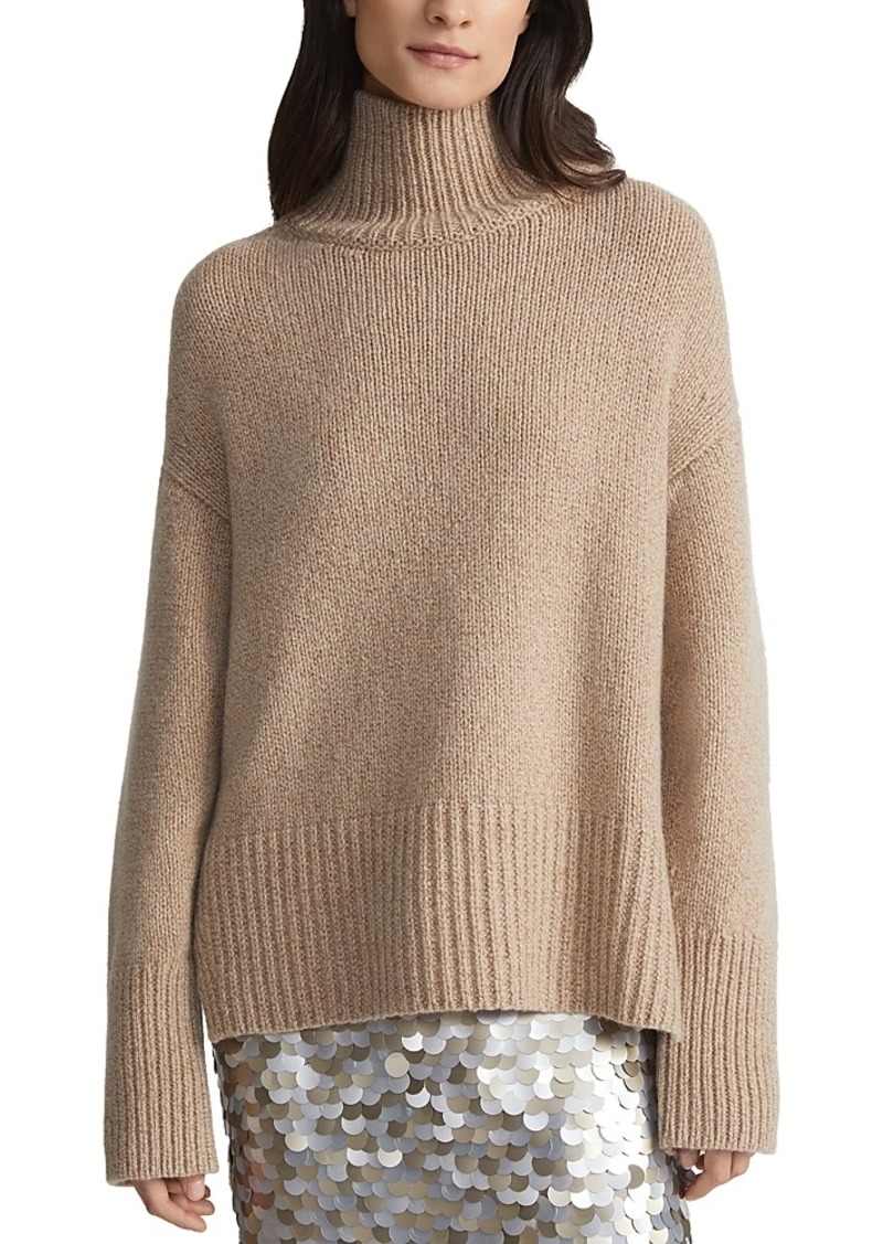 Lafayette 148 New York Stand Collar Drop Shoulder Sweater