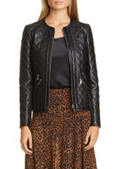 Lafayette 148 New York Tanner Quilted Leather Jacket