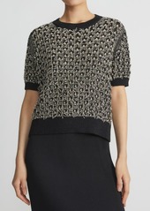 Lafayette 148 New York Textured Stitch Silk Blend Sweater