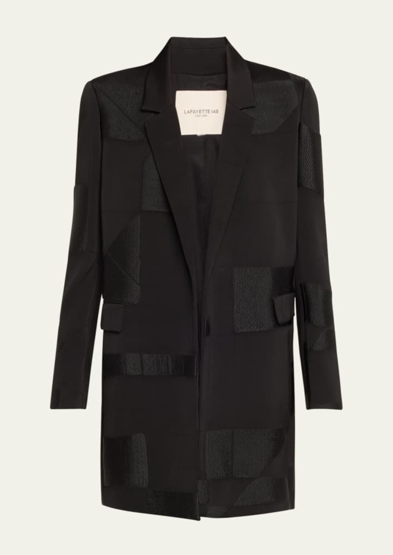 Lafayette 148 New York Textured Tie-Waist Blazer