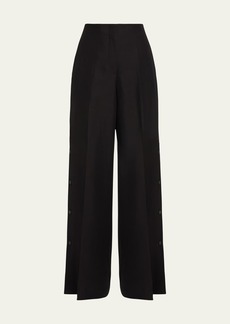 Lafayette 148 New York Thames Button-Side Twill Pants