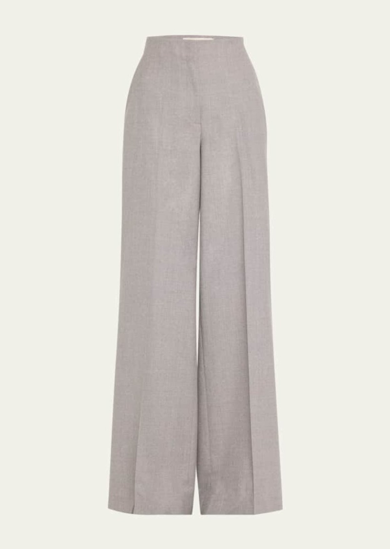 Lafayette 148 New York Thames Wide-Leg Brushed Wool Pants