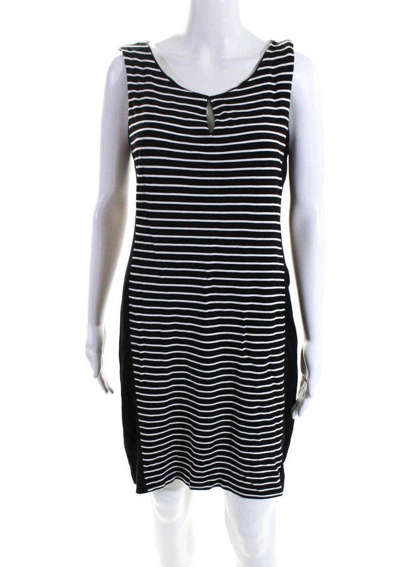 Lafayette 148 New York Women's Scoop Neck A-Line Mini Dress Stripe