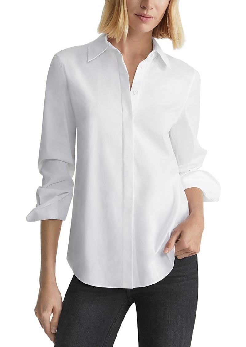 Lafayette 148 New York Wright Novelty Cuff Shirt