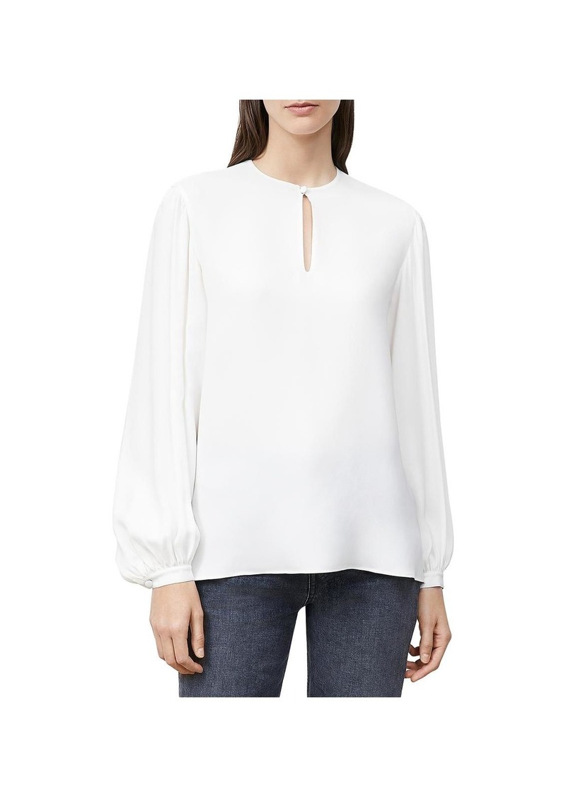 Lafayette 148 Layton Womens Cut-Out Silk Blouse