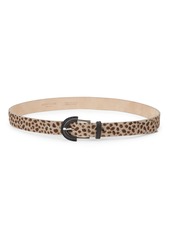 Lafayette 148 Leopard Calf Hair Leather Belt