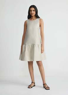 Lafayette 148 Linen Cotton-Silk Sleeveless Peplum Hem Dress