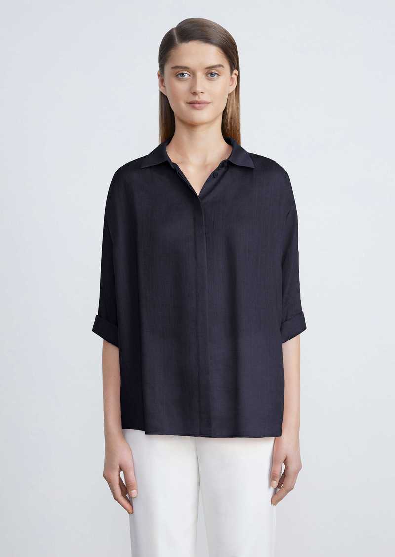 Lafayette 148 Nila Blouse In Gemma Cloth