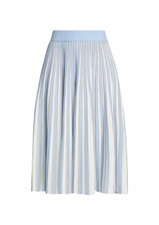 Lafayette 148 Pleated Knit Midi-Skirt