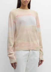 Lafayette 148 Raglan-Sleeve Ombre Cashmere Sweater