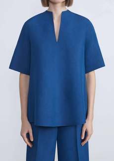 Lafayette 148 Raleigh Blouse In Parisian Blue