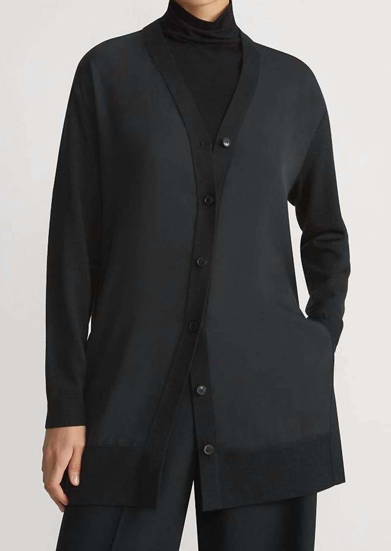 Lafayette 148 Responsible Fine Gauge Georgette Cardigan In Black