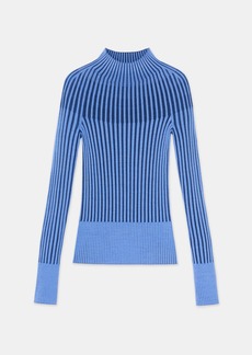 Lafayette 148 Responsible Matte Crepe Sunburst Ribbed Sweater