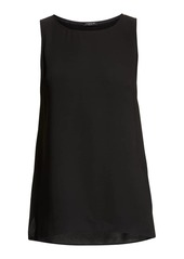 Lafayette 148 Ruthie Sleeveless High-Low Hem Silk Blouse