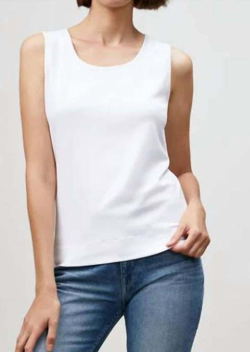 Lafayette 148 Scoop Neck Tank Top In White