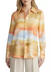 Lafayette 148 Scottie Dyed Blouse