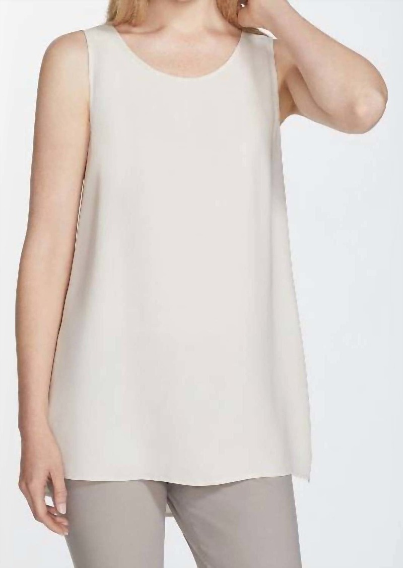 Lafayette 148 Silk Double Georgette Ruthie Blouse In Raffia