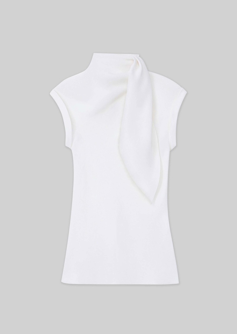 Lafayette 148 Silk Georgette Bias Scarf Blouse