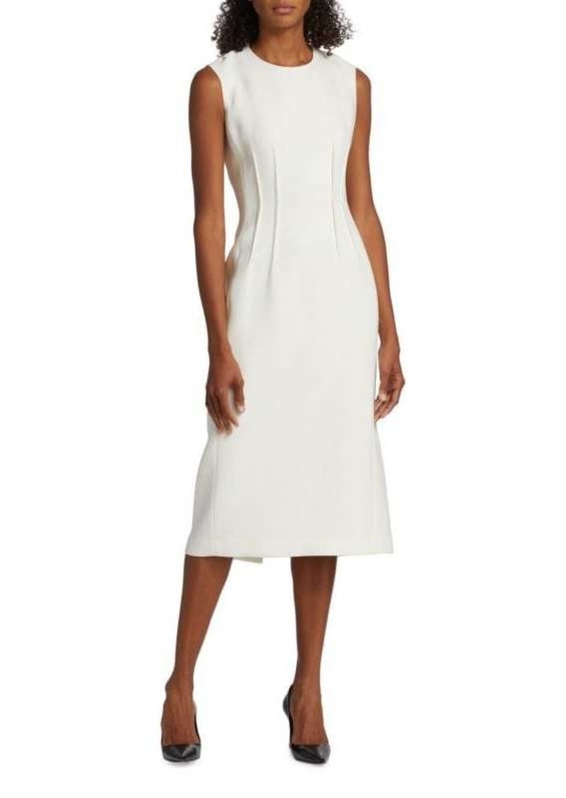 Lafayette 148 Sleeveless Pintuck Midi Dress