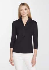 Lafayette 148 Swiss Cotton Rib Magda Top