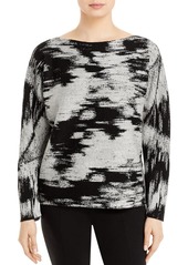 Lafayette 148 Womens Cashmere Blend Metallic Pullover Sweater