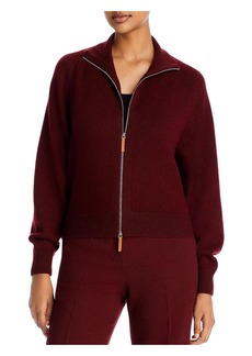 Lafayette 148 Womens Cashmere Two-Way Zip Cardigan Sweater