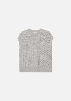 Lafayette 148 Women's Chainette Cable Vest In Grey Heather