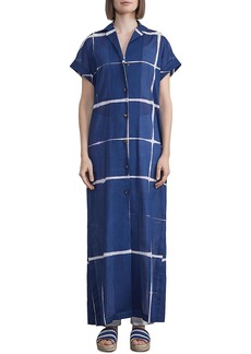 Lafayette 148 Womens Cotton Button-Down Maxi Dress