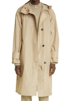 Lafayette 148 New York Amory KindMade Hooded Coat in Natural Pistachio at Nordstrom