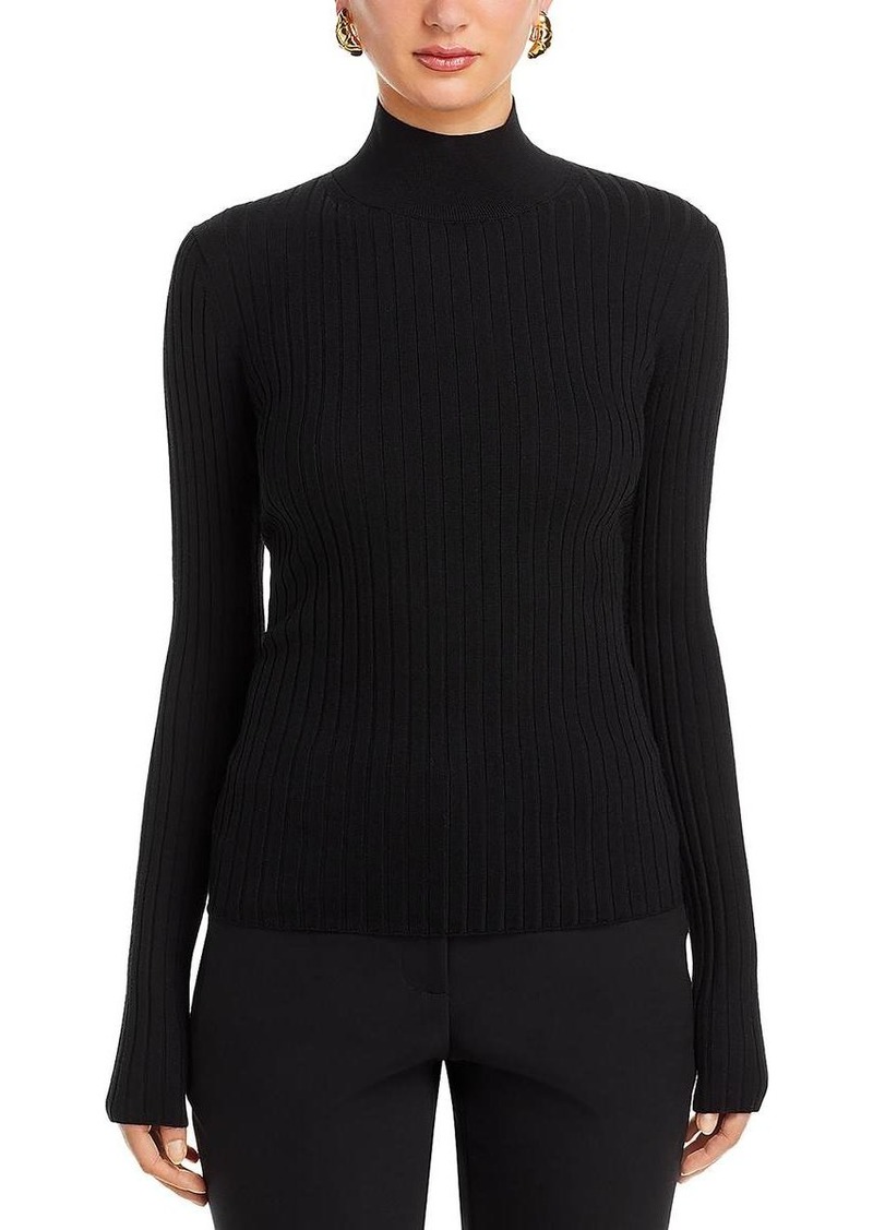 Lafayette 148 Womens Long Sleeve knit Mock Turtleneck Sweater