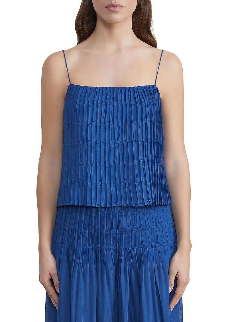 Lafayette 148 Womens Ruffled Tank Cropped