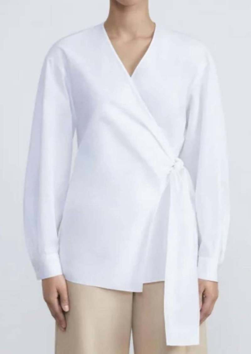 Lafayette 148 Wrap Top In White