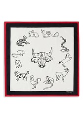 Lafayette 148 Zodiac Sketch Print Silk Scarf