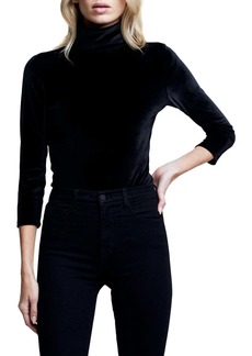 L'Agence Aida Turtleneck Bodysuit In Black