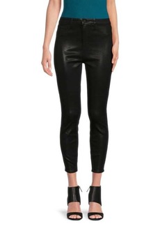 L'Agence Akira High Rise Coated Ankle Skinny Jeans