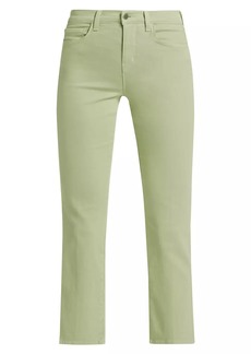 L'Agence Alexia High-Rise Cropped Cigarette Jeans